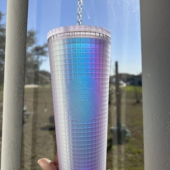 Starbucks Unicorn White Soft Touch Grid Tumbler Cup - Picture 2 of 3